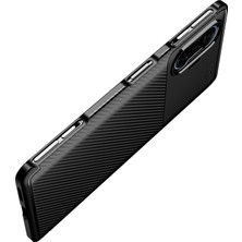 Kny Xiaomi Redmi K40 Gaming Kılıf Karbon Desenli Lux Negro Silikon