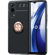 Kny Vivo Y53S Kılıf Yüzüklü Manyetik Ravel Silikon