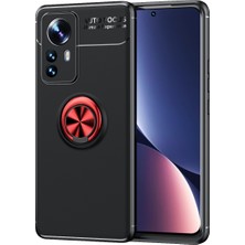 Kny Xiaomi 12 Pro Kılıf Yüzüklü Manyetik Ravel Silikon