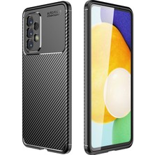 Kny Samsung Galaxy A73 Kılıf Karbon Desenli Lux Negro Silikon