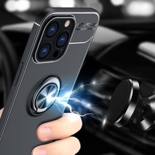 Kny Apple Iphone 13 Pro Max Kılıf Yüzüklü Manyetik Ravel Silikon