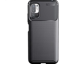 Kny Xiaomi Redmi Poco M3 Pro Kılıf Karbon Desenli Lux Negro Silikon