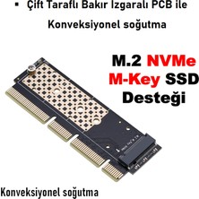 JEYI MX16-1U M.2 NVMe (M-Key) to PCIe 3.0 X4 X8 X16 Dönüştürücü Çevirici Adaptör Kart