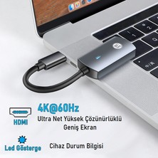 JEYI USB Type-C to HDMI 4K/60Hz Dönüştürücü Çevirici Adaptör