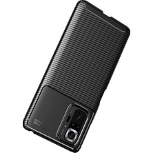 Kny Xiaomi Redmi Note 10 Pro Kılıf Karbon Desenli Lux Negro Silikon