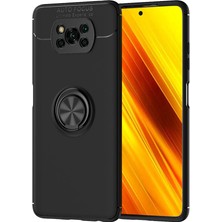 Kny Xiaomi Pocophone X3 Nfc Kılıf Yüzüklü Manyetik Ravel Silikon