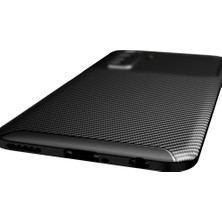 Kny Huawei P40 Lite 5g Kılıf Karbon Desenli Lux Negro Silikon