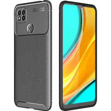 Kny Xiaomi Redmi 9c Kılıf Karbon Desenli Lux Negro Silikon