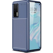 Kny Huawei P40 Kılıf Karbon Desenli Lux Negro Silikon