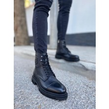 Taşpınar  Deri Erkek Kışlık Günlük Rahat Bağcıklı ve Fermuarlı Soğuk Havaya Dayanıklı Postal Bot 40-44