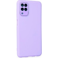 Fitcase Samsung Galaxy A22 Glass Kamera Korumalı Lansman Silikon Kapak