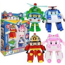 Robocar Poli Poli Robocar Dönüşebilen Robot Figür Oyuncak 4 Adet Set - Tuka