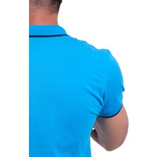 Boss Milano Erkek Polo Yaka Truva Açık Mavi Tişört