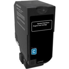 Calligraph Lexmark CS725 (74C5HC0) Mavi Muadil Toner (Yüksek Kapasite) 12.000 Sayfa