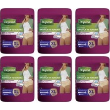 Depend Emici Külot Bayan Extra Büyük Boy Xlarge Beden 9lu Paket 90 Adet