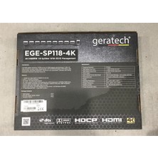 Geratech 1x8 HDMI Splıtter EGE-SP118-4K Dts (1 Giriş - 8 Çıkış)