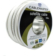 Wellbox 100 mt 80 Tel Rg6 U4 Bakır Alışımlı Koaksiyel Trıshıeld Makaralı Kablo CM-105