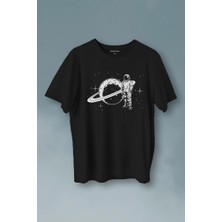 Kendim Seçtim Astronot Satürn Halkaları Uzay Cosmos Galaksi Baskılı Tişört  T-Shirt