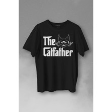 Kendim Seçtim The Godfather Cat Father Catfather Baba Kedi Baskılı Tişört  T-Shirt