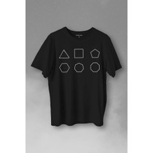 Kendim Seçtim Geometri Çokgenler Üçgen Beşgen Altıgen Sekizgen Baskılı Tişört  T-Shirt
