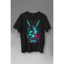 Kendim Seçtim Mask Hannya Demon Japonca Japanese Maske Oni Baskılı Tişört  T-Shirt