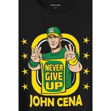 Kendim Seçtim John Cena Wwe Logo Never Give Up Amerikan Güreşi Baskılı Tişört  T-Shirt