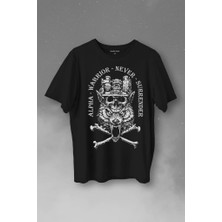 Kendim Seçtim Alpha Warrior Military Savaşçı Kurt Bozkurt Baskılı Tişört  T-Shirt