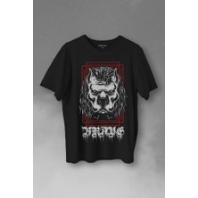 Kendim Seçtim Brave Dog Head Stay Strong Güçlü Kal Gym Spor Baskılı Tişört  T-Shirt