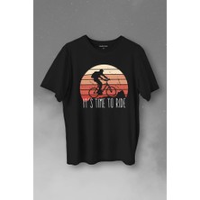 Kendim Seçtim Bisiklet Mountain Bike Time To Ride Outdoor Gezgin Travel Baskılı Tişört  T-Shirt