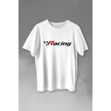 Kendim Seçtim Racing Formula 1 Araba Yarışı Motor Drag Baskılı Tişört  T-Shirt Beyaz