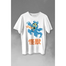 Kendim Seçtim Big Hero 6 Fred Kaiju Büyük Kahraman Baskılı Tişört  T-Shirt Beyaz
