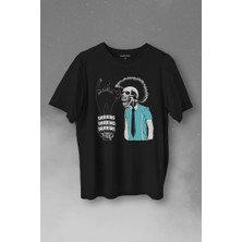 Kendim Seçtim Mohikan Iskelet Adam Kara Kedi Nostalji Telefon Zili Baskılı Tişört  T-Shirt