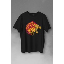 Kendim Seçtim Aslan Lion Head Champion Şampiyon Kral King Galata Baskılı Tişört  T-Shirt