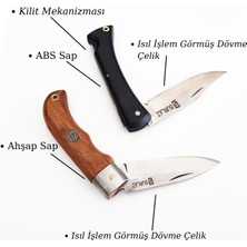 SürLaz Avcı Cep Çakısı Kamp Bıçağı 2'li Set Avcı Bıçağı Sürmene