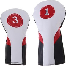 Sports Golf Club Headcover 460CC Sürücü. 1 3 (Beyaz 1+Beyaz)