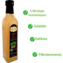 Hanzade Bitkisel Buğday Çimi Sirkesi Doğal Fermantasyon İçilebilir Katkısız Cam Şişe 2 x 500 ml