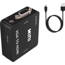 DNR Bilişim VGA & HDMI 1080P Dönüştürücü Adaptör Konektörü USB Güç Kablo Destekli   Tam 1080P VGA - HDMI