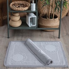 Sevim Püskül Dantelli Ayak Havlusu 50 x 70 cm  2'li