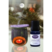 Dr. Lavender El Yapımı Seramik Buhurdanlık + Lavanta Yağı Seti Uçucu Saf Lavanta Yağı 10 ml