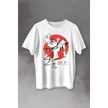 Kendim Seçtim Kung Fu Uzak Doğu Spor Japonca Japanese Baskılı Tişört  T-Shirt Beyaz