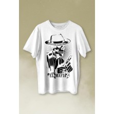 Kendim Seçtim Turkish Ganster El Mafia Mafya Temalı Baskılı Tişört  T-Shirt Beyaz
