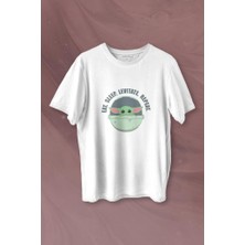 Kendim Seçtim Baby Yoda The Mandalorian Star Wars Bebek Yoda Baskılı Tişört  T-Shirt Beyaz