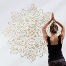 Mandala Art Fabric Morocco Büyük Boy Duvar Şablonu, 100 cm