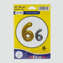 Sarı Renkli 16*36 Rakam Folyo Balon