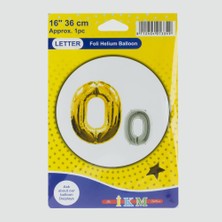 Gümüş Renkli 16*36 Rakam Folyo Balon