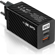 Ally Pd 65W Gan USB + Type-C Hızlı Şarj Başlığı Şarj Aleti ALL-35457