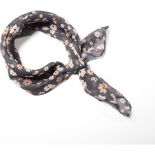 Tedz Collection Paredora Kır Çiçekli Siyah Fular