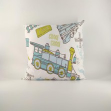 Tedz Collection Paredora Lokomotif Baskılı  Kırlent Kılıfı