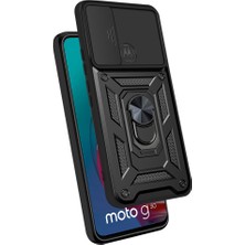 Wansheng Moto G30 Için Yüzük Standlı Zırh Telefon Kılıfı - Kırmızı (Yurt Dışından)