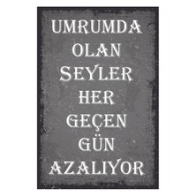 No 77  Umrumda Olan Şeyler Her Geçen Ahşap Poster